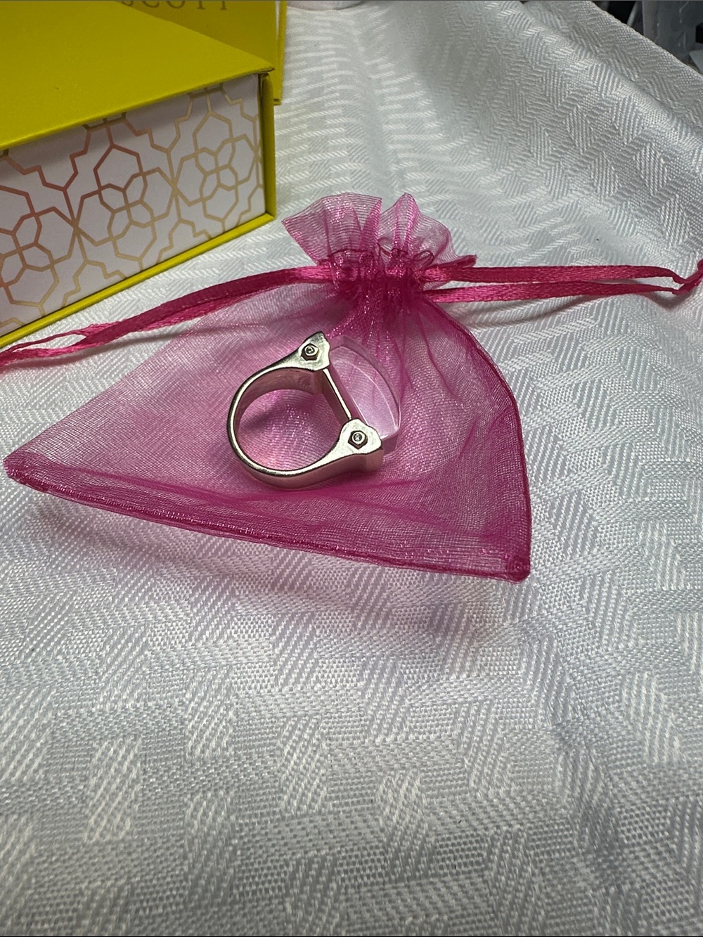 💕 Kendra Scott Cocktail Ring “Jeanne” pink gold size 8 - Picture 3 of 6